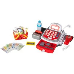 Besttoy - Registrierkasse Mit Zubehör - Weiß-rot-grau 5 Besttoy - Registrierkasse Mit Zubehör - Weiß-rot-grau -Aurora shop 4016096193843 scannerkasse 01 2