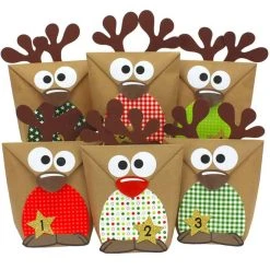 Sonstiger Hersteller Adventskalender-Bastelset - Rentiere