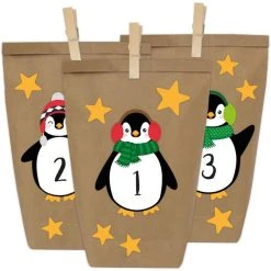 Sonstiger Hersteller Adventskalender-Bastelset - Pinguine -Aurora shop 4251450910890 2210552
