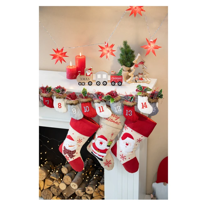 MICA Living Adventskalender - Söckchen Zum Selbstbefüllen - 210 X 1 X 7 Cm 1 MICA Living Adventskalender - Söckchen Zum Selbstbefüllen - 210 X 1 X 7 Cm